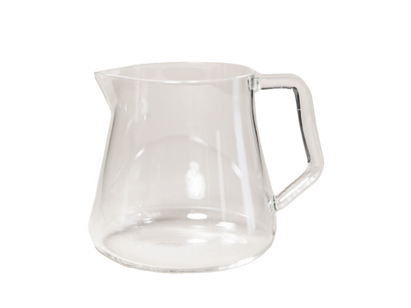 14-cup glass carafe with stainless accents handle Fellow Mighty Small Glass Carafe | Brewing