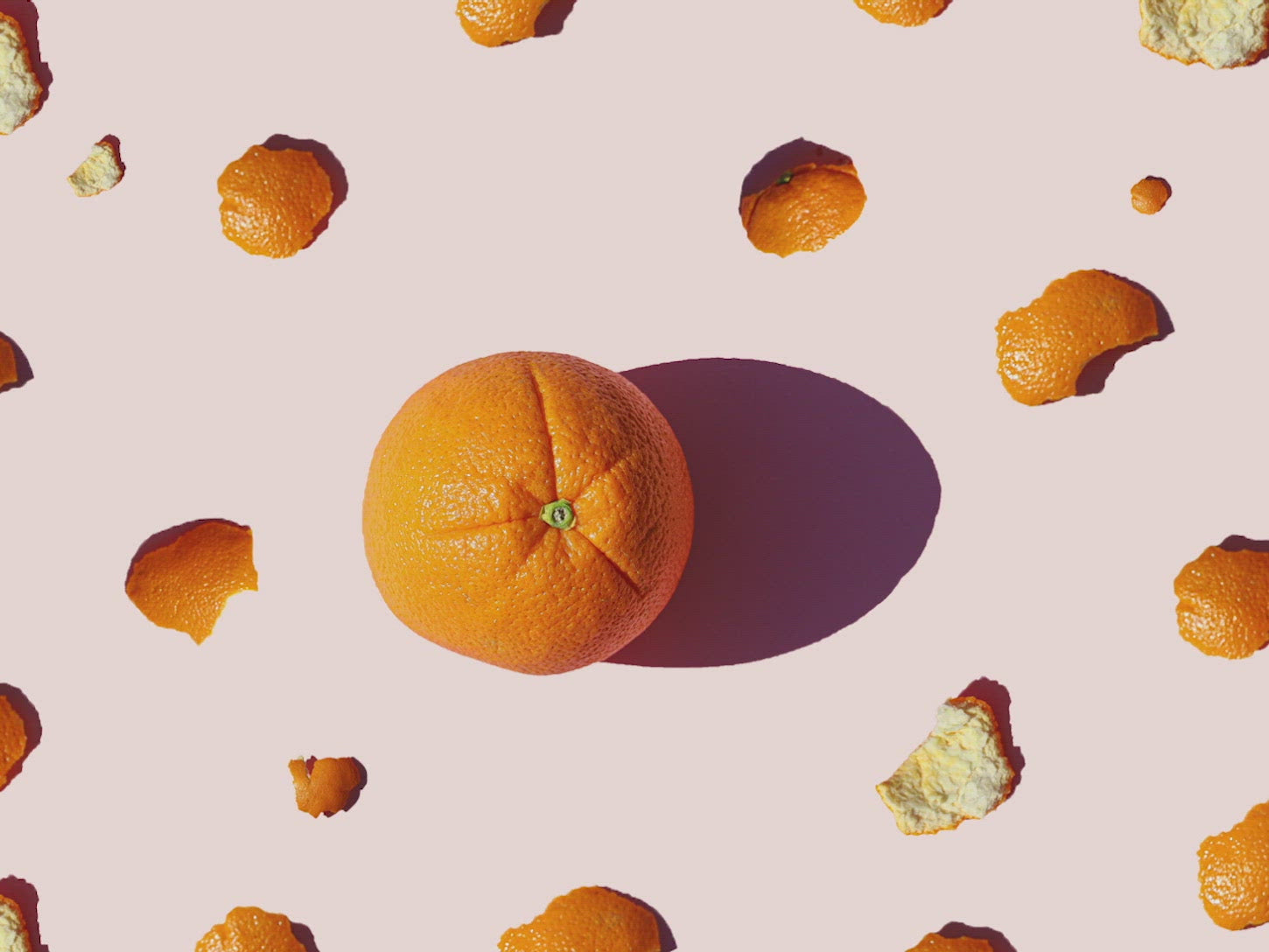 moving photo of peeling orange